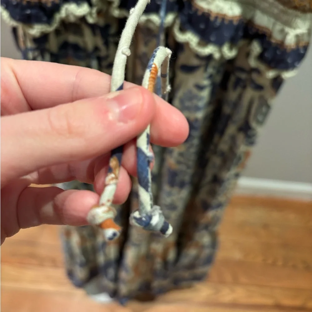 Farm Rio Anthropologie Ocean Tapestry Maxi Dress Medium - Picture 7 of 8